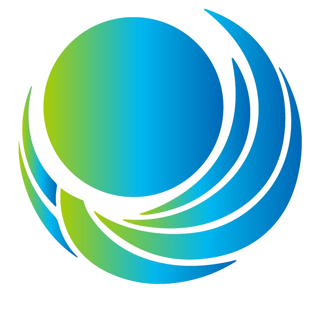 蓝色渐变圆环logo设计