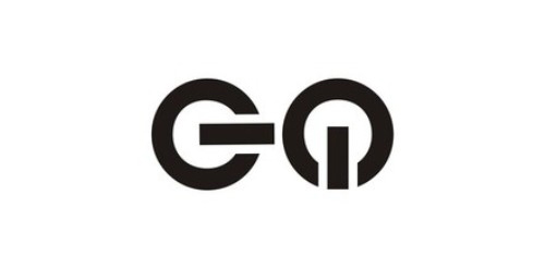 简洁现代风格的GO字母logo设计