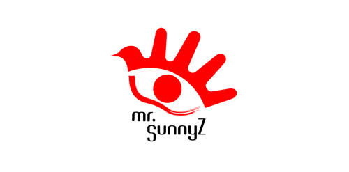 Mr. SunnyZ logo设计:创意手形与眼睛结合