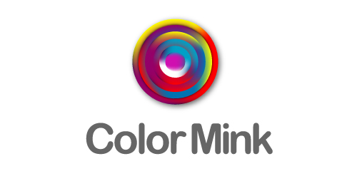 ColorMink logo设计：色彩渐变圆环