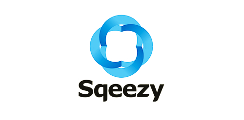 Squeezy Logo设计:简洁抽象的科技感标志
