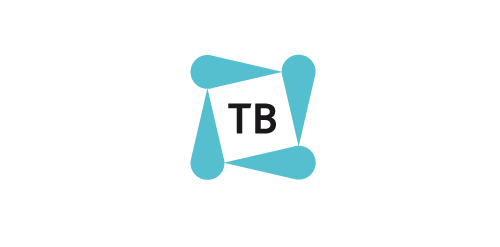 简洁现代的TB字母logo设计