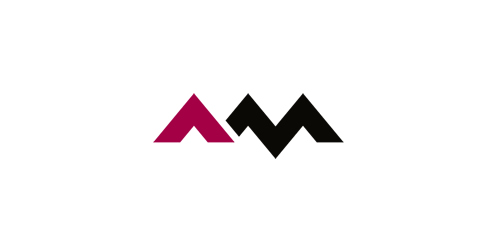 简洁现代的AM字母标志设计