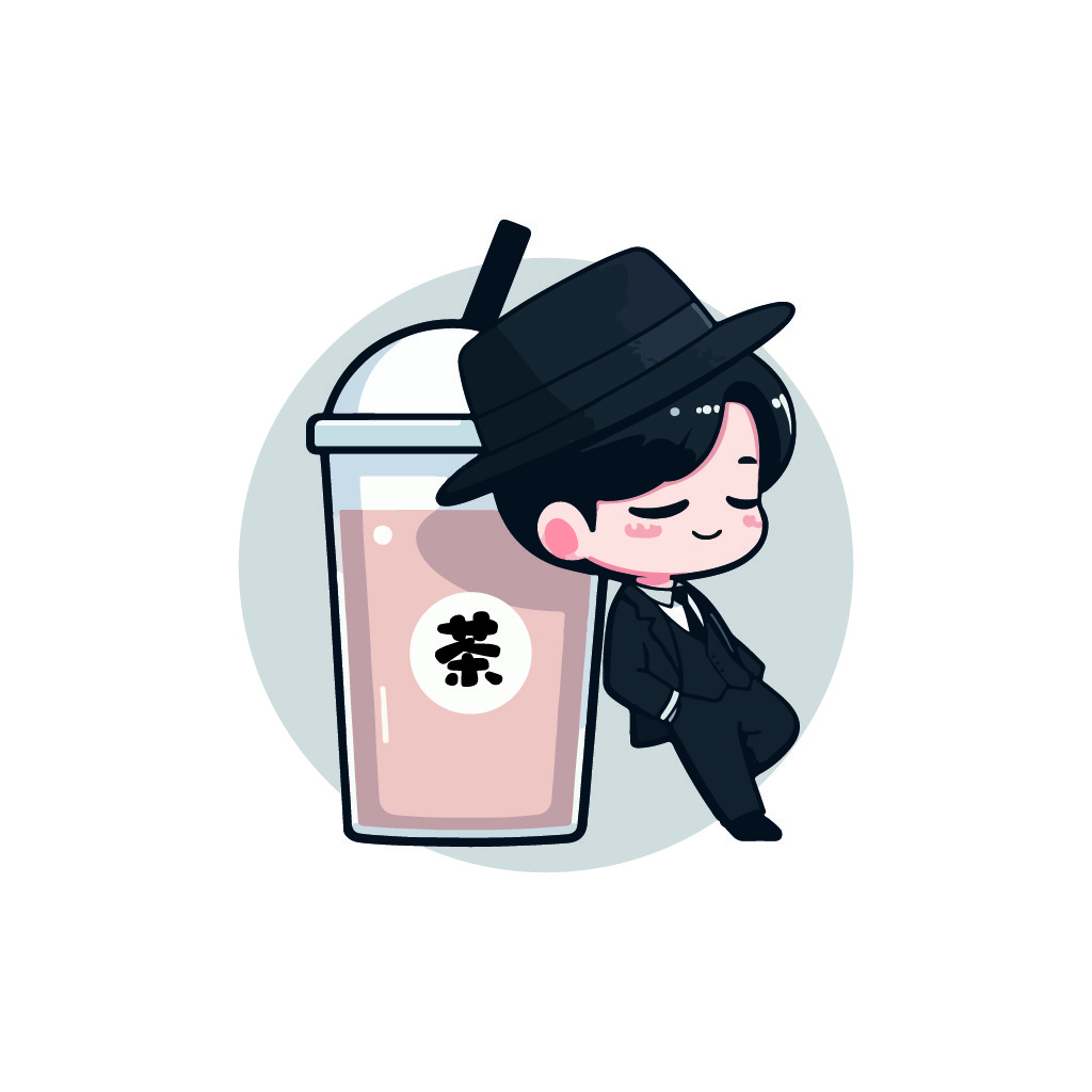 茶饮品牌卡通logo设计