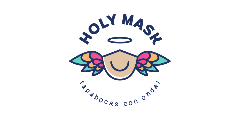 Holy Mask Logo设计:天使般的防护