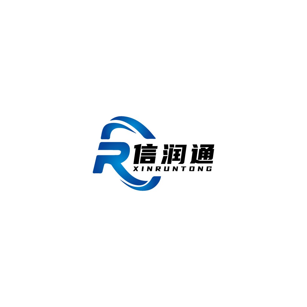现代简约蓝色‘R’字母logo设计