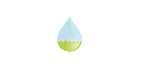 雨滴伞形logo设计