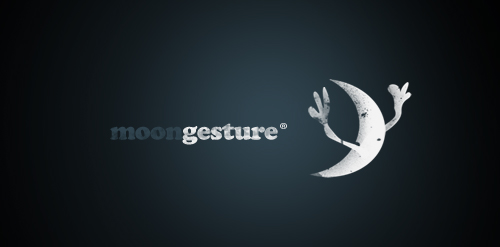 月形手势logo设计