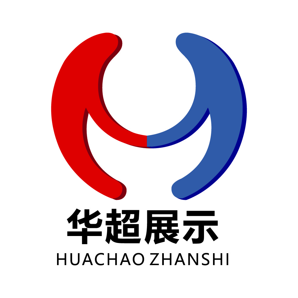 简洁现代的红色蓝色logo设计