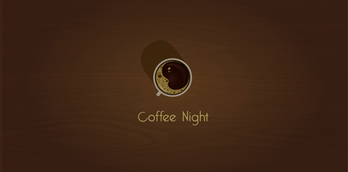 咖啡夜logo设计:简约咖啡文化标志