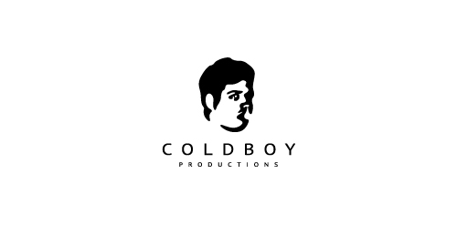 简约冷酷人物头像logo设计