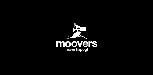 Moovers logo设计：简洁动态的移动服务标识