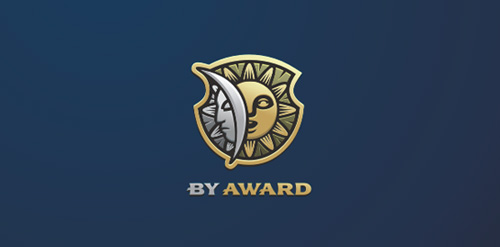 BY AWARD logo设计:简洁优雅的太阳与月亮标志