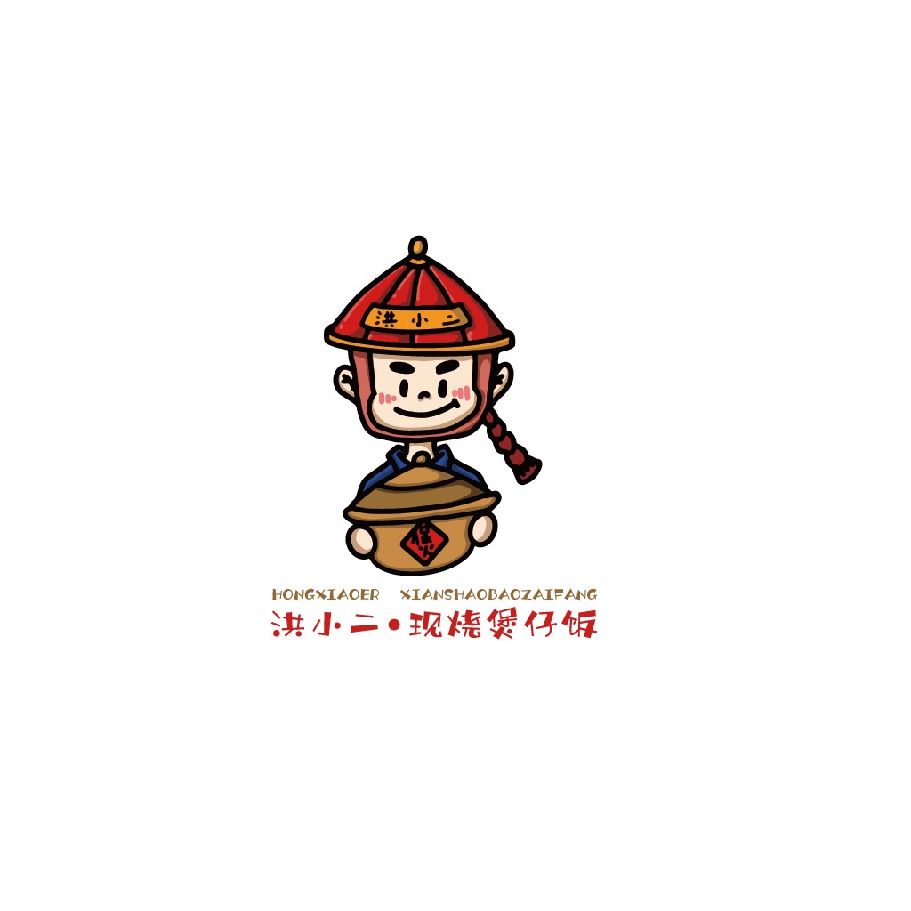 卡通厨师角色logo设计