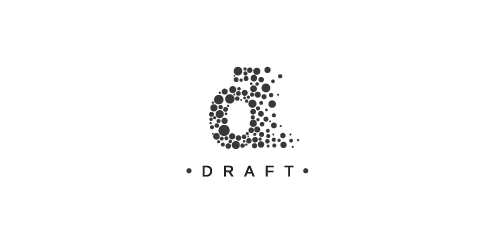 点阵艺术风格的DRAFT logo设计