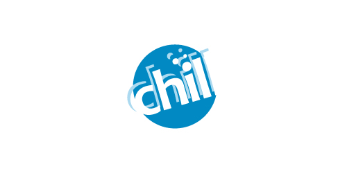 蓝色圆圈与渐变设计的Chill Logo设计
