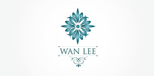Wan Lee Logo Design - 简约优雅的花卉图案