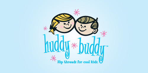 Huddy Buddy Logo设计:可爱儿童服装品牌标识
