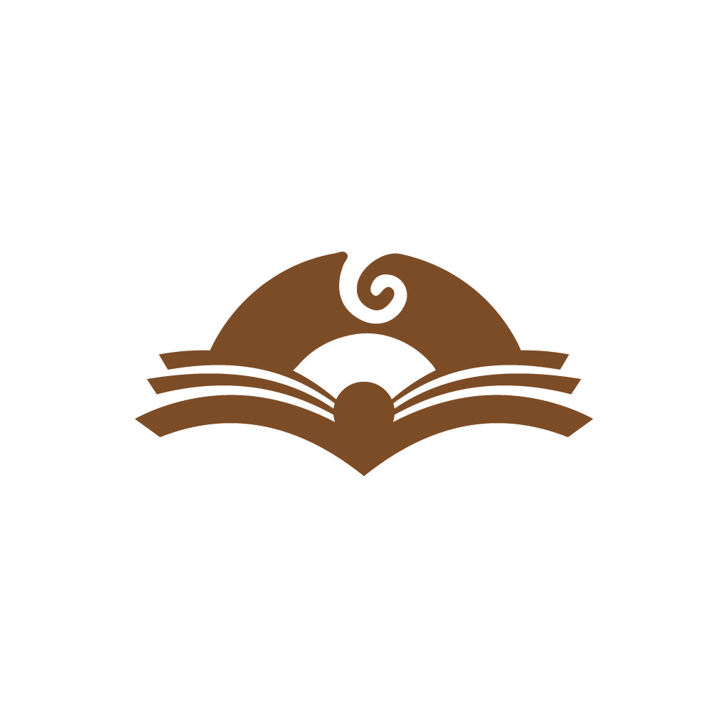 书本与海浪结合的教育logo设计