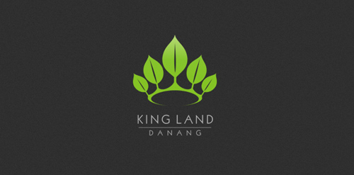环保主题的King Land Danang logo设计