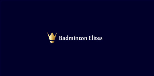 皇冠元素的羽毛球精英logo设计