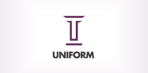 简约风格的'UNIFORM'字母logo设计