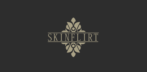 复古奢华风格的Skinflirt logo设计