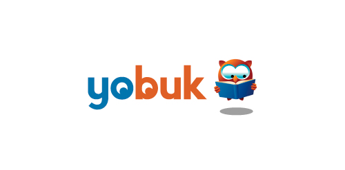 Yobuk logo设计:可爱猫头鹰与书籍的结合