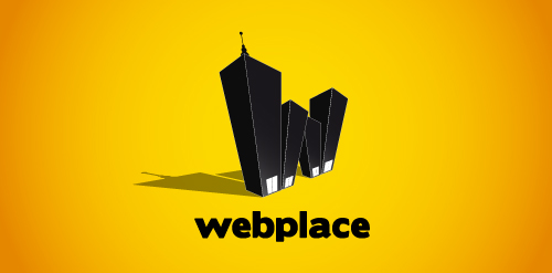 简约风格的Webplace Logo设计