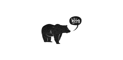 熊与博客对话的logo设计
