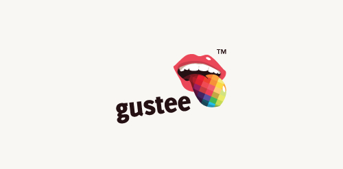 色彩斑斓的嘴唇logo设计