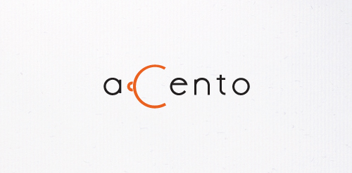 简约现代的aCento logo设计