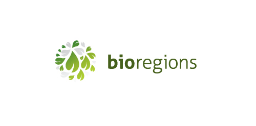 生物区域logo设计:绿色植物与文字结合的创意