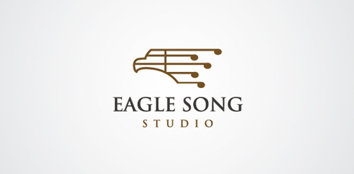 鹰之歌音乐工作室logo设计