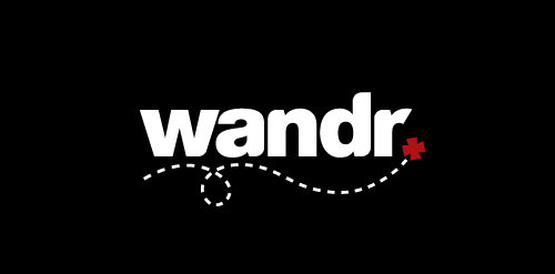 wandr logo设计:简洁线条与红色点缀