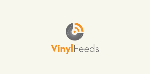 Vinyl Feeds Logo设计:唱片与RSS符号结合