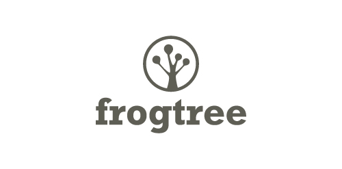 简约自然风格的frogtree logo设计