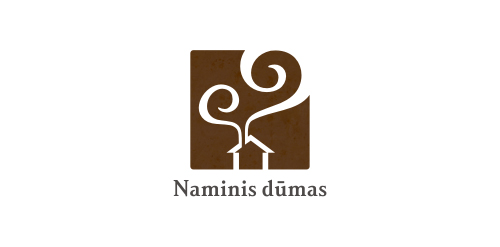 简约风logo设计:Naminis dūmas