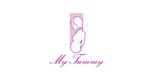 孕妇轮廓logo设计:My Tummy