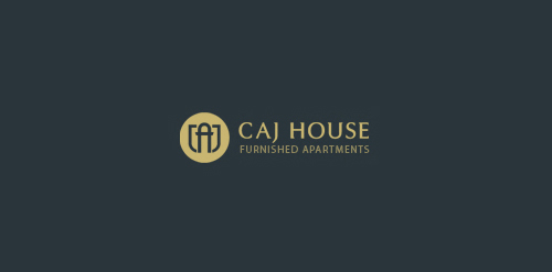 简约现代CAJ House公寓logo设计