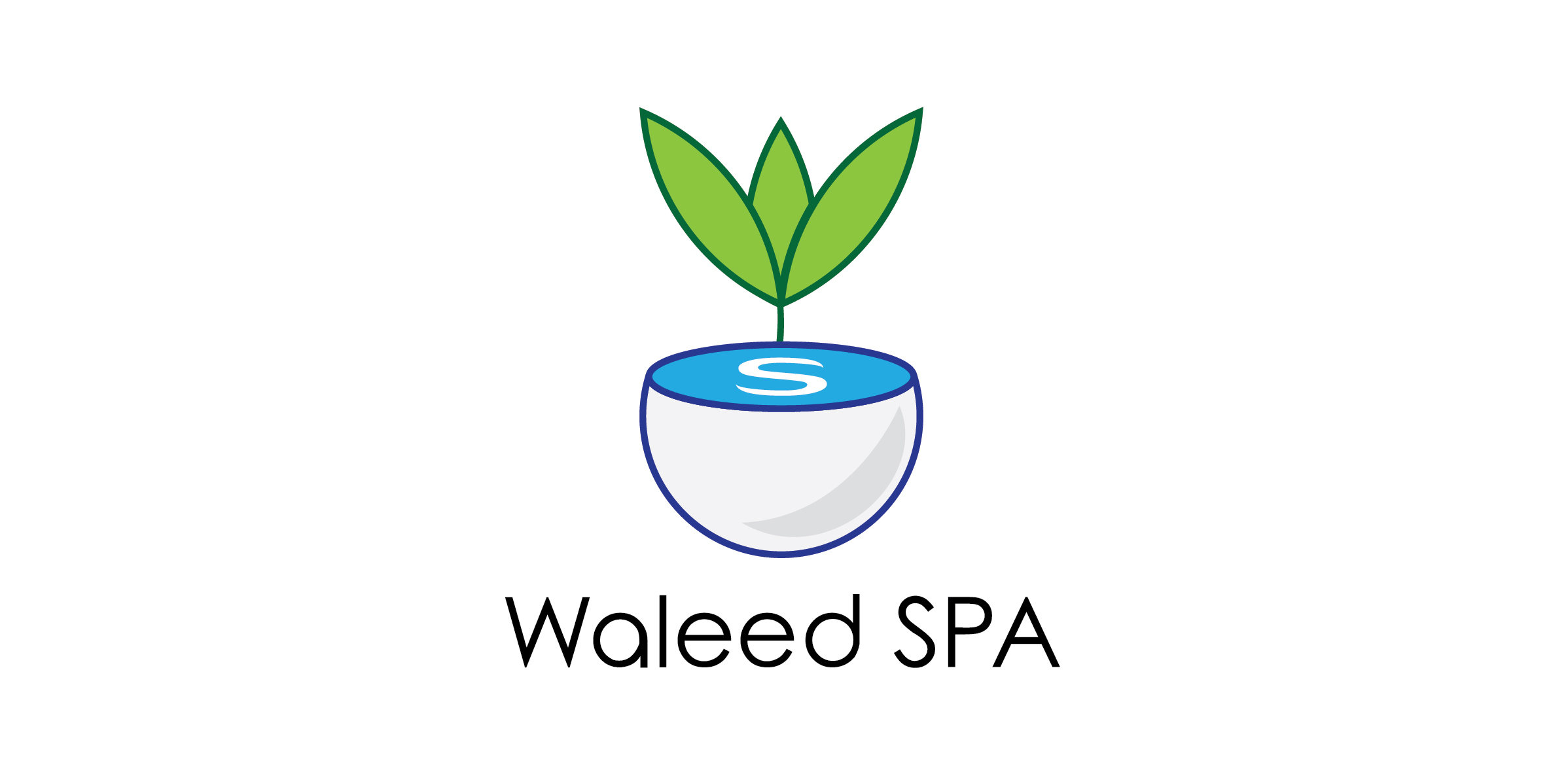 简约植物盆栽logo设计