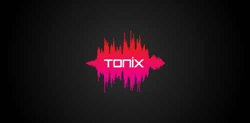 TONIX logo设计:现代音频视觉标识