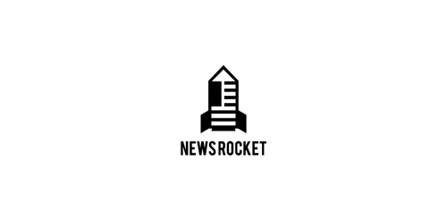 新闻火箭logo设计:简洁现代的新闻媒体标识