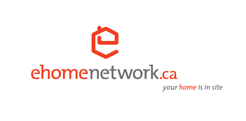 eHome Network Logo设计:简洁现代的房地产标志