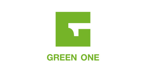 简约绿色方块logo设计