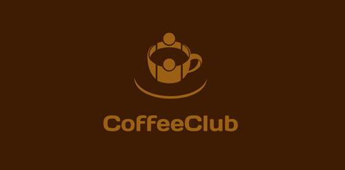 咖啡俱乐部logo设计:简约咖啡杯图形