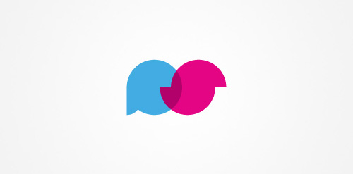 简约对话框logo设计