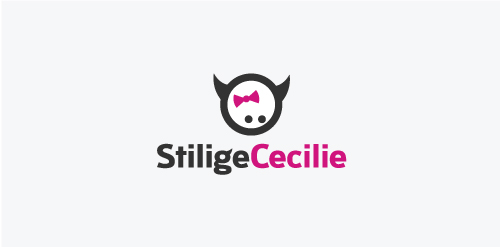 可爱卡通风格的logo设计:Stilige Cecilie