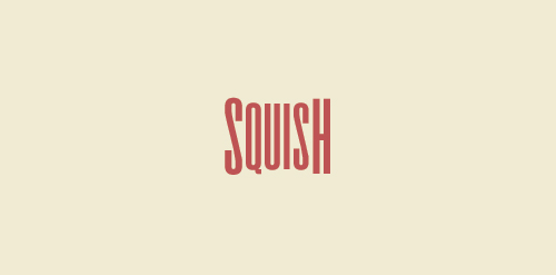 SQUISH logo设计:简约复古风