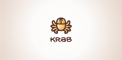 螃蟹主题logo设计